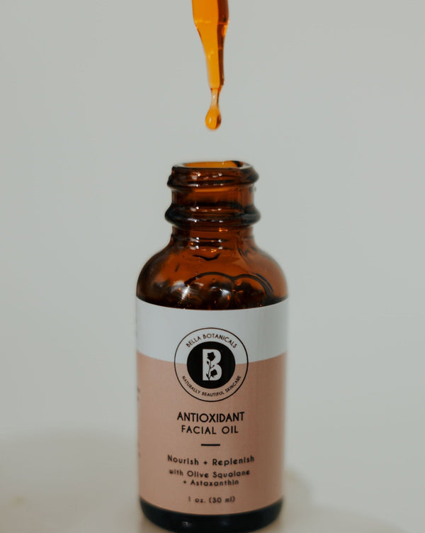 Antioxidant Facial Oil with Olive Squalane and Astaxanthin - Bella Botanicals