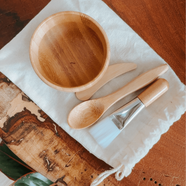Bamboo Face Mask Bowl Set - Bella Botanicals