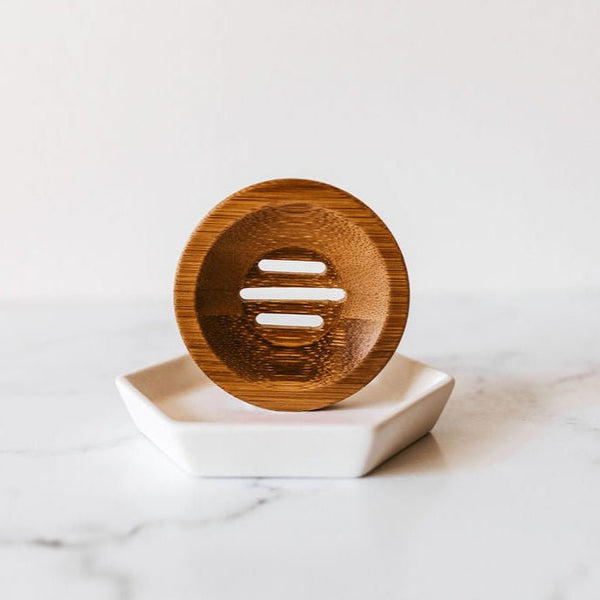 Eco Friendly Bamboo Soap Holder - Round - Bella Botanicals