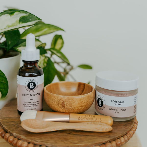 Glow & Renew Rose Clay Facial Bundle - Bella Botanicals