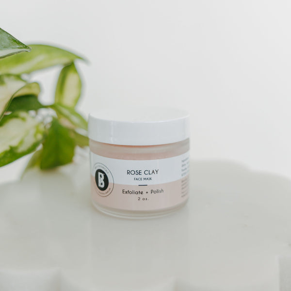 Rose Clay Face Mask | Gentle Exfoliation & Nourishment for All Skin Types - Bella Botanicals