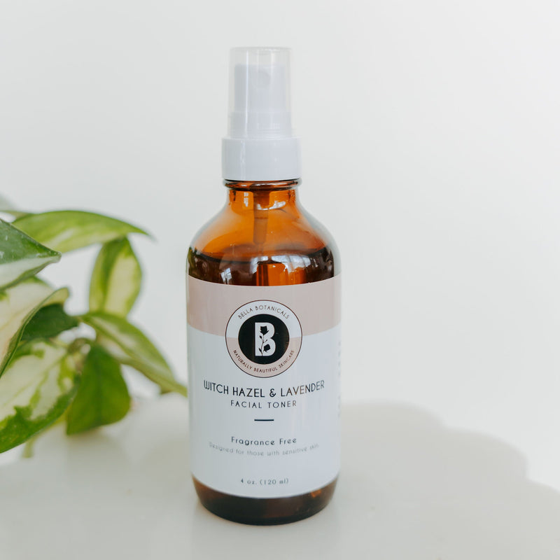 Witch Hazel and Lavender Hydrosol Facial Toner | Natural pH Balancing & Toning Solution - Bella Botanicals
